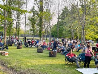 Families enjoyed the music in Harrowsmiths Centenniel park on Saturday, May 27.